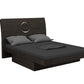 Modern California King Gray High Gloss Bed By Homeroots | Beds | Modishstore