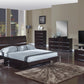 4Pc California King Modern Wenge High Gloss Bedroom Set By Homeroots - 343926