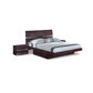 4Pc California King Modern Wenge High Gloss Bedroom Set By Homeroots - 343926
