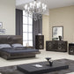 4Pc California King Modern Gray High Gloss Bedroom Set By Homeroots