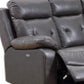 Modern Dark Gray Leather Sectional With Power Recliners By Homeroots