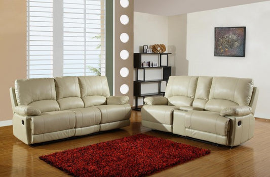 Modern Beige Sofa With Console Loveseat By Homeroots