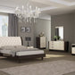 4Pc California King Modern Beige High Gloss Bedroom Set By Homeroots | Bedroom Sets | Modishstore - 5