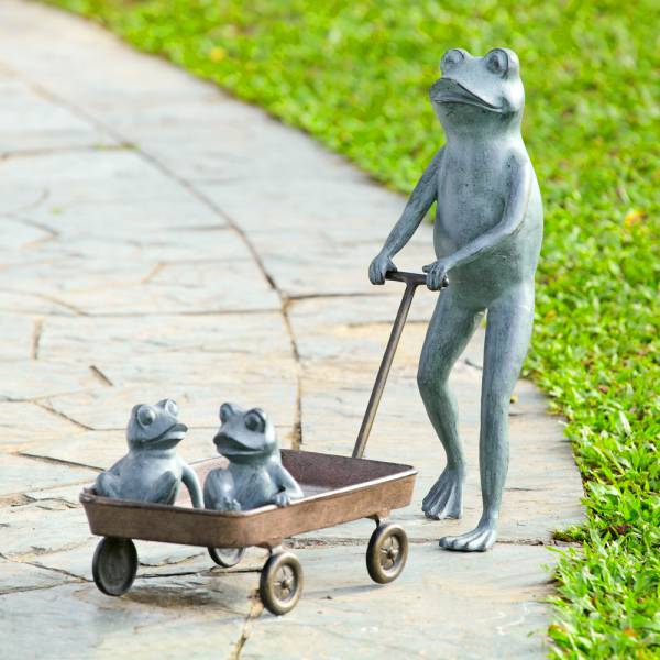 Frog Family with Wagon Planter By SPI Home | Outdoor Planters, Troughs & Cachepots | Modishstore-4