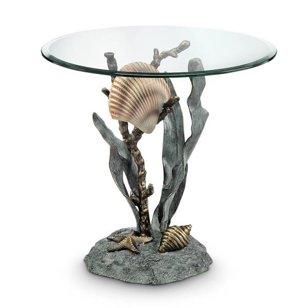 Shells and Seagrass End Table By SPI Home | End Tables | Modishstore-2