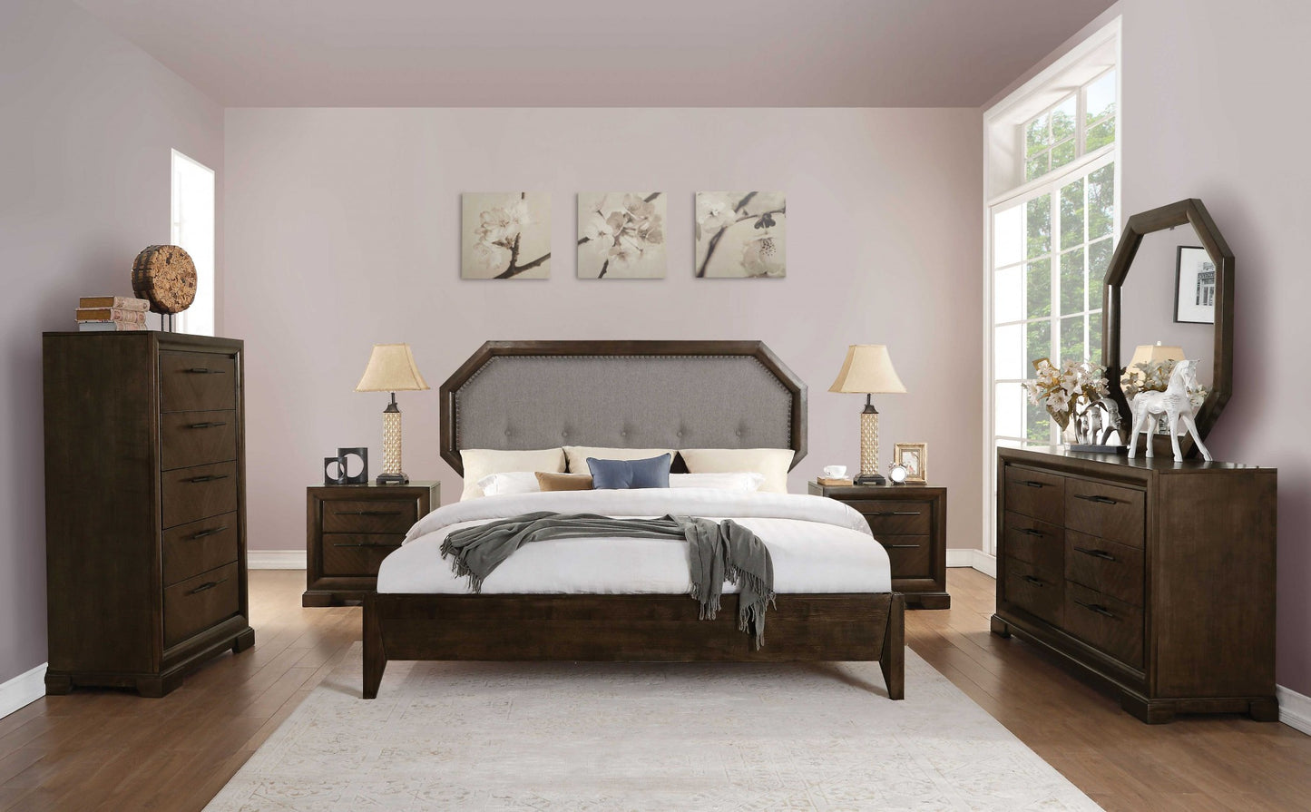 Tobacco Wood Nightstand By Homeroots | Nightstands | Modishstore - 2