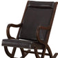 Espresso Brown Faux Leather with Walnut Finish Rocking Chair By Homeroots | Rocking Chairs | Modishstore - 4