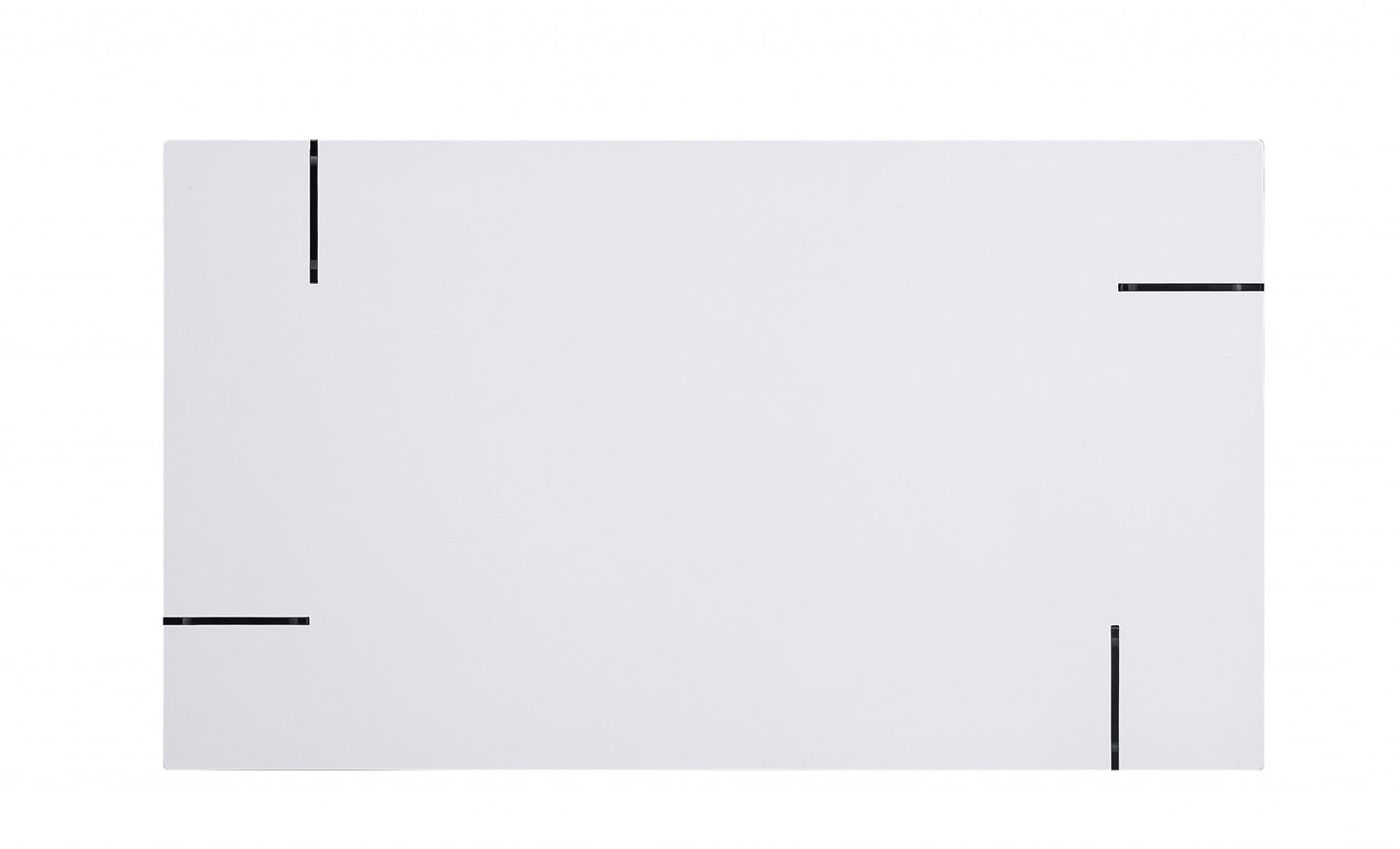 White High Gloss Clear Glass Dining Table By Homeroots | Trays | Modishstore - 3