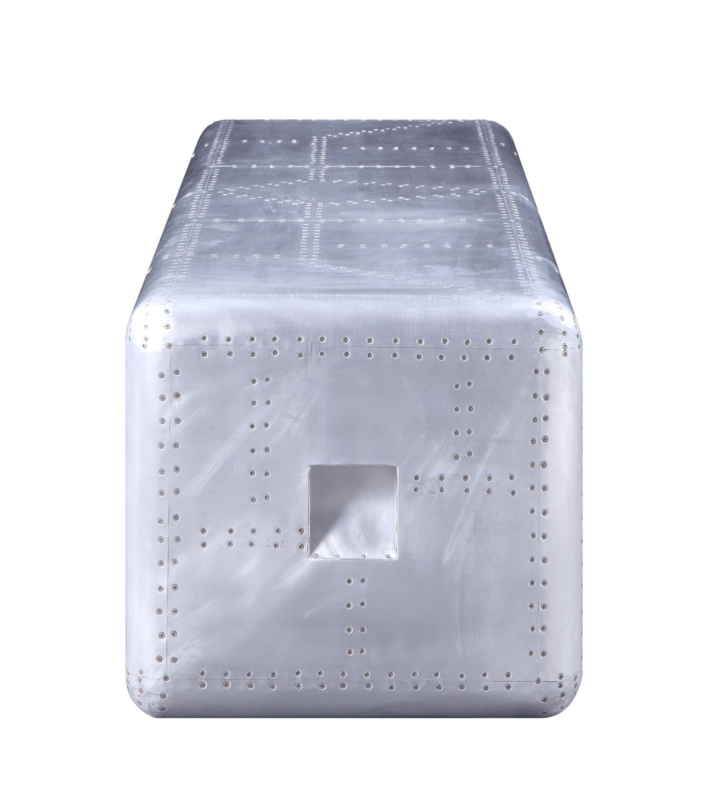 Aluminum Engineered Wood TV Stand By Homeroots | TV Stands | Modishstore - 3