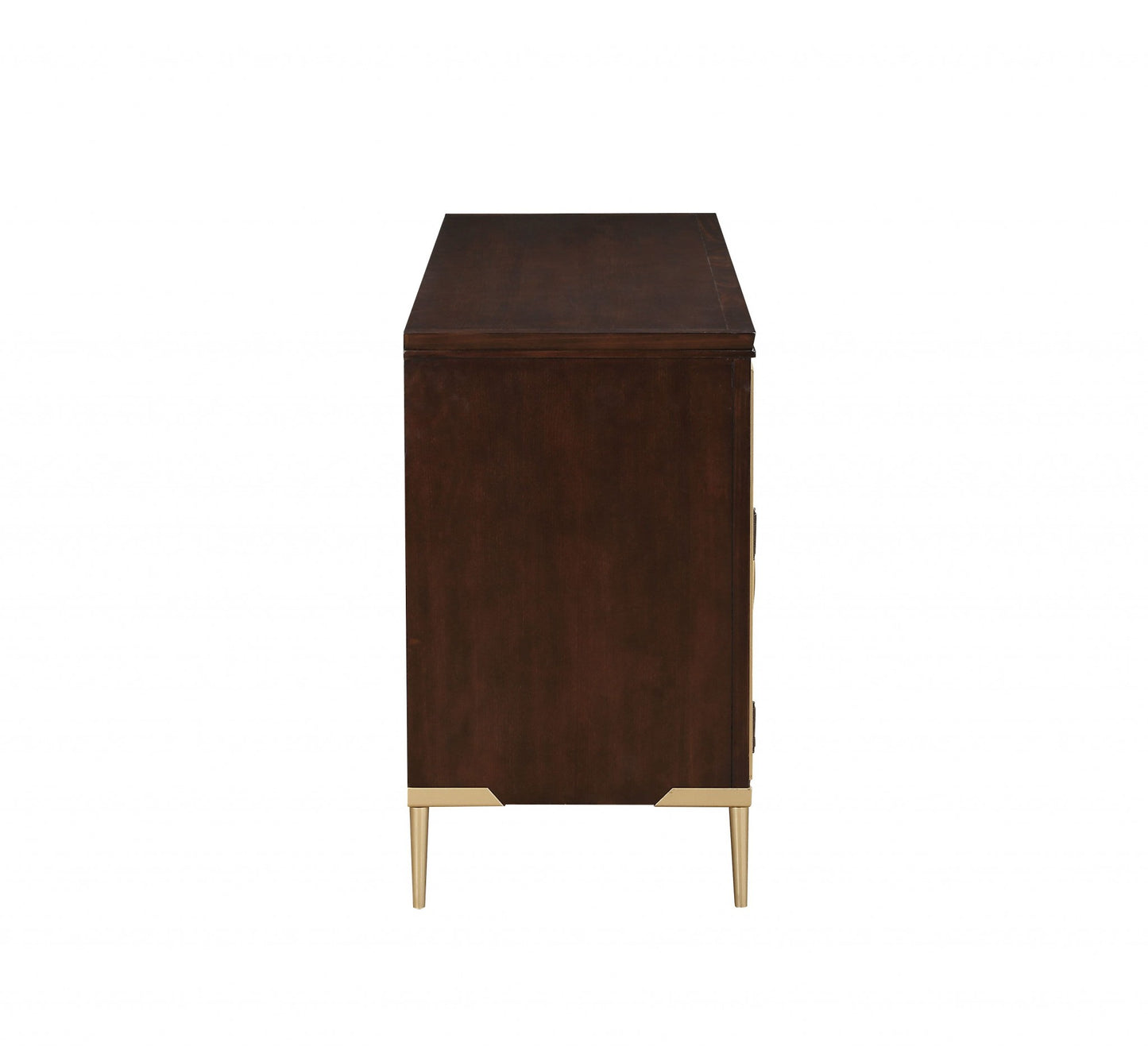 Cherry Metal Wood TV Stand By Homeroots | TV Stands | Modishstore - 3