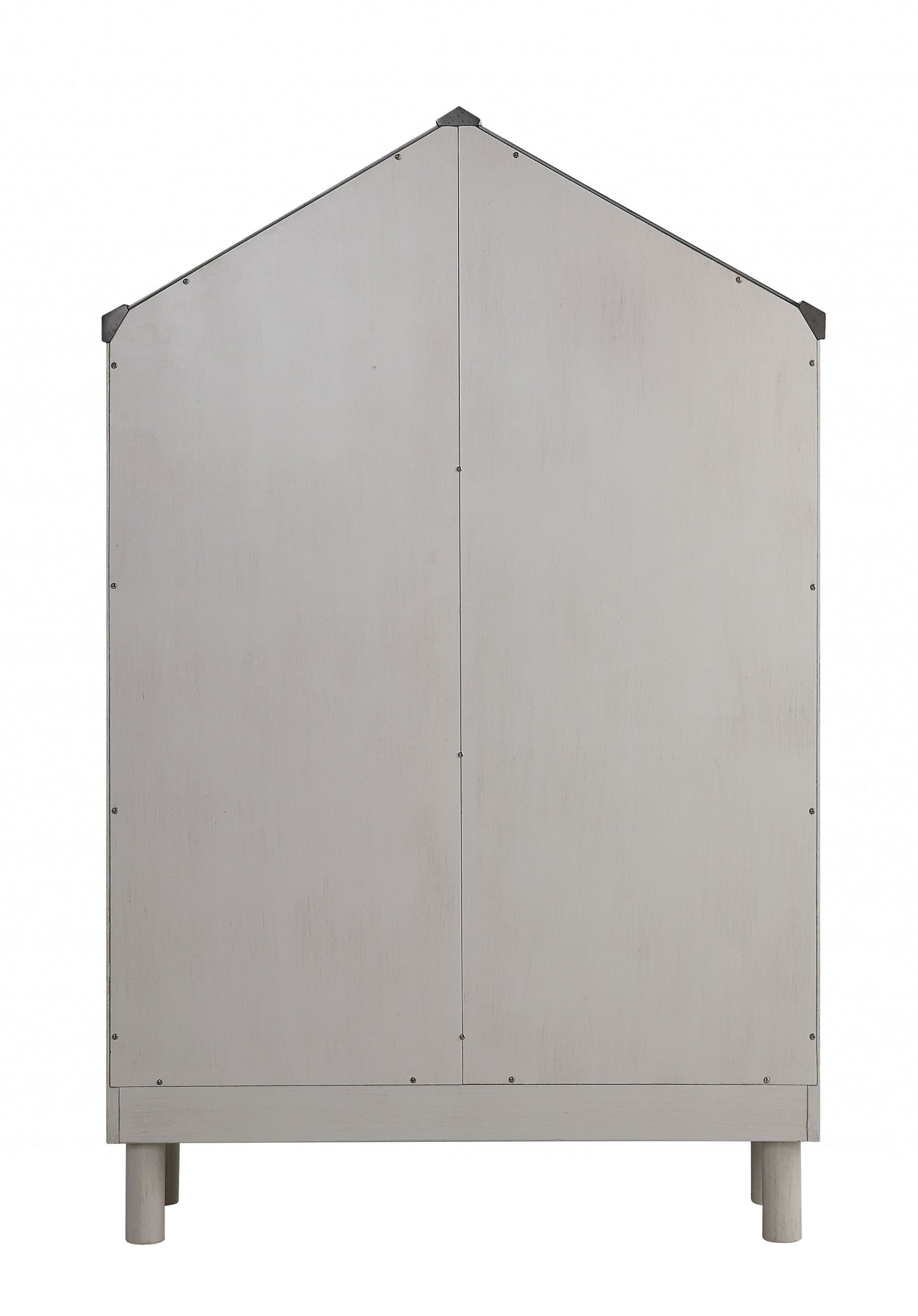 White Weathered Finish Bookcase With Gray Top By Homeroots | Bookcases | Modishstore - 4