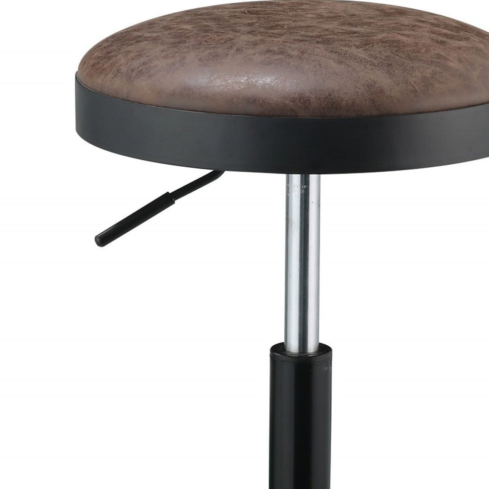 Vintage Caramel Upholstered Adjustable Set Of 2 Stools By Homeroots | Stools | Modishstore - 9