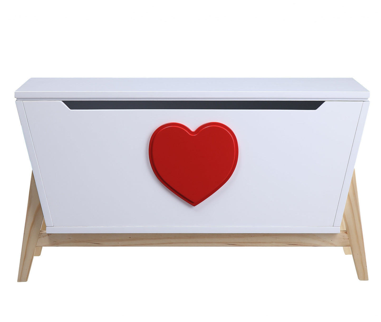 White Red Wood Youth Chest By Homeroots | Drawers | Modishstore - 3
