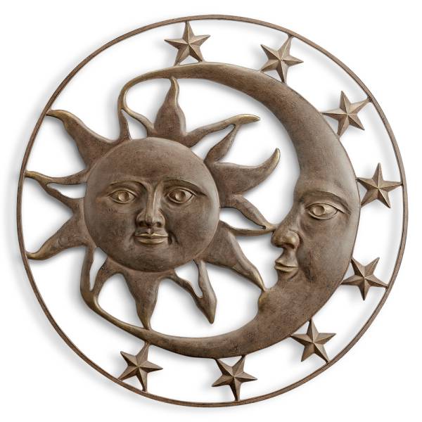 Celestial Splendor Sun and Moon Wall Plaque By SPI Home | Wall Decor | Modishstore-3