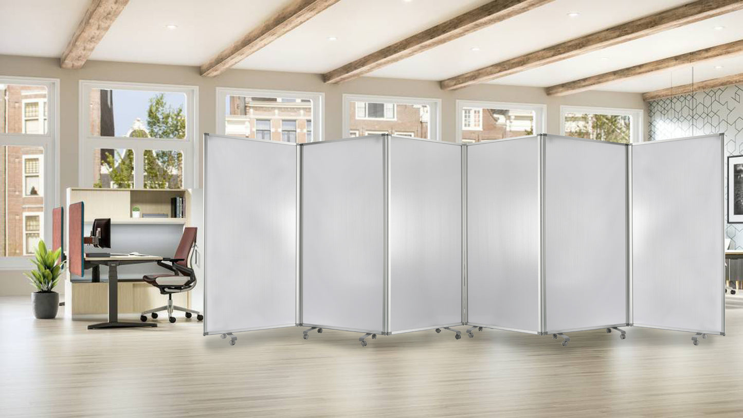 Green Rolling Three Panel Room Divider Screen By Homeroots | Room Dividers | Modishstore - 16