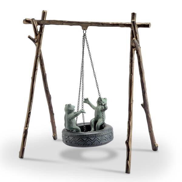 Tire Swing Frogs Garden Sculptures By SPI Home | Garden Sculptures & Statues | Modishstore-3