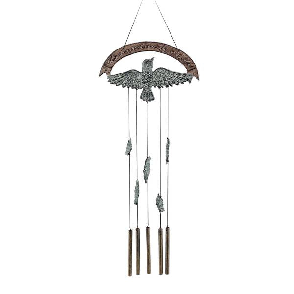 She Could Fly Tube and Bird Windchime By SPI Home | Decor | Modishstore-2