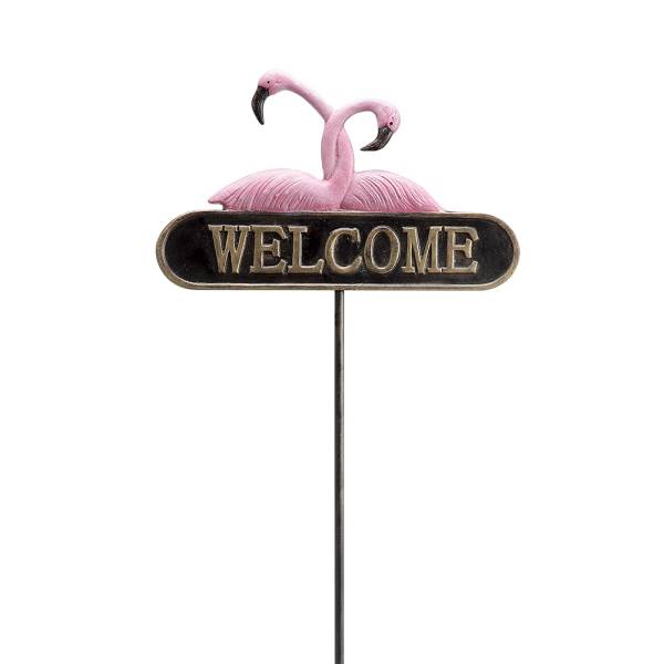 Romantic Flamingos Welcome Sign By SPI Home | Outdoor Decor | Modishstore-3
