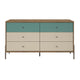 Manhattan Comfort Joy 59" Wide Double Dresser with 6 Full Extension Drawers | Dressers | Modishstore-3