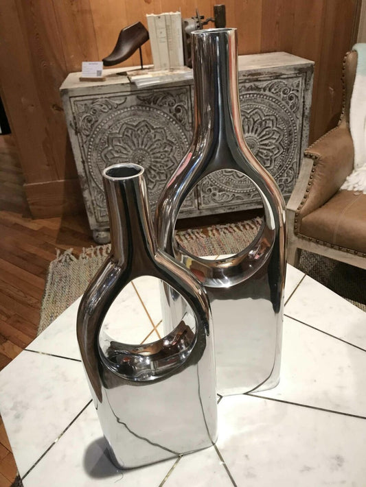 Buffed View Thru Vases Set of  By Homeroots | Vases | Modishstore - 3