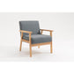 Bahamas Gray Linen Fabric Chair By Lilola Home | Lounge Chairs | Modishstore-3