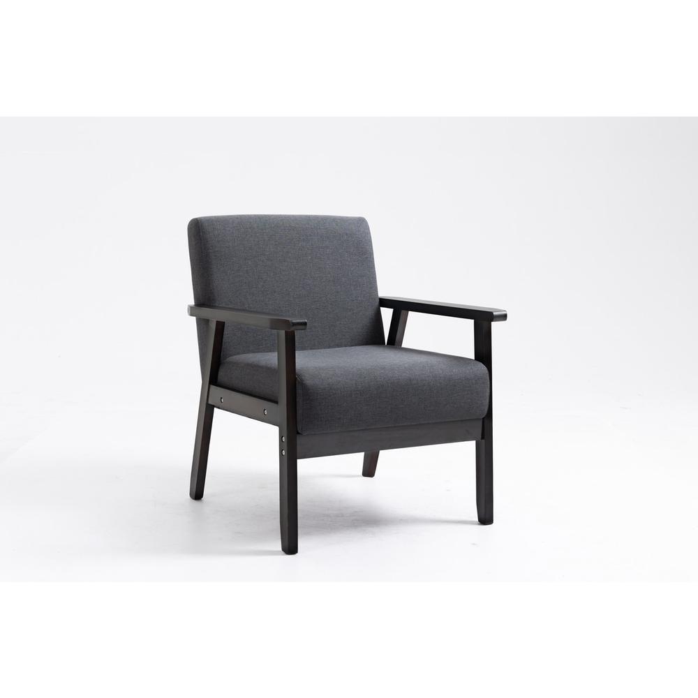 Bahamas Gray Linen Fabric Chair By Lilola Home | Lounge Chairs | Modishstore-7