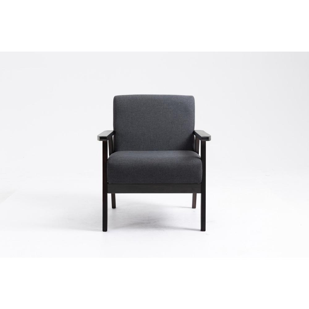 Bahamas Gray Linen Fabric Chair By Lilola Home | Lounge Chairs | Modishstore-10