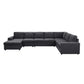 Hayden Modular Sectional Sofa with Reversible Chaise in Dark Gray Linen By Lilola Home | Sofas | Modishstore-3