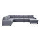 Hayden Modular Sectional Sofa with Reversible Chaise in Dark Gray Linen By Lilola Home | Sofas | Modishstore-8