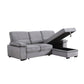 Kipling Gray Woven Fabric Reversible Sleeper Sectional Sofa Chaise By Lilola Home | Sofas | Modishstore-4