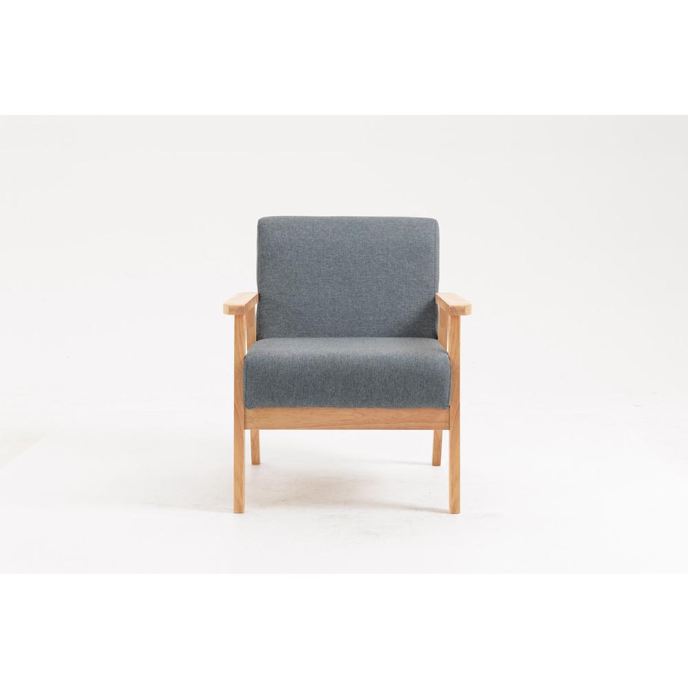 Bahamas Gray Linen Fabric Chair By Lilola Home | Lounge Chairs | Modishstore-6