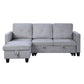 Nova Dark Gray Velvet Reversible Sleeper Sectional Sofa with Storage Chaise By Lilola Home | Sofas | Modishstore-9