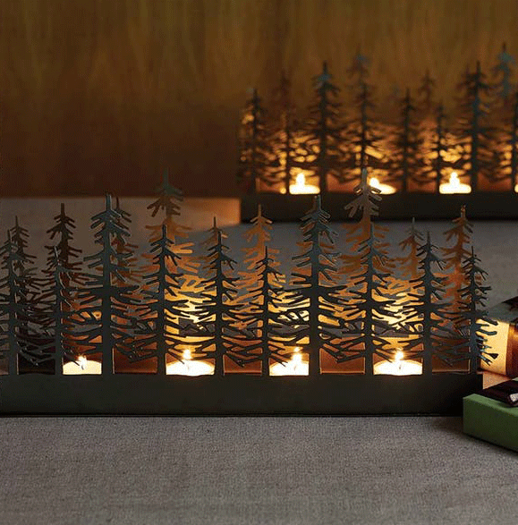 Nordic Tealight Trough-Metal Set of 4 by Texture Designideas | Candle Holders | Modishstore