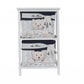 White Blue Portable Drawers By Homeroots - 364165 | Drawers | Modishstore