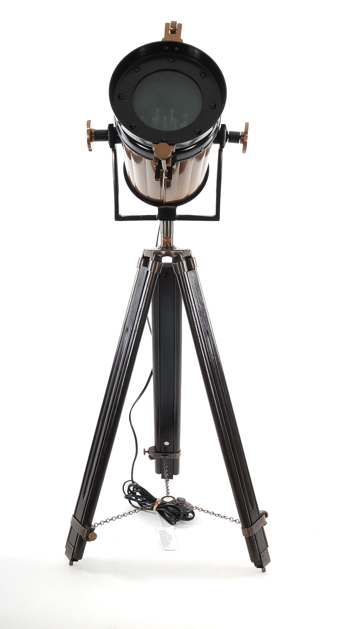 Alum Steel Spot Light Wood Stand Textured Glass By Homeroots | Sculptures | Modishstore - 6