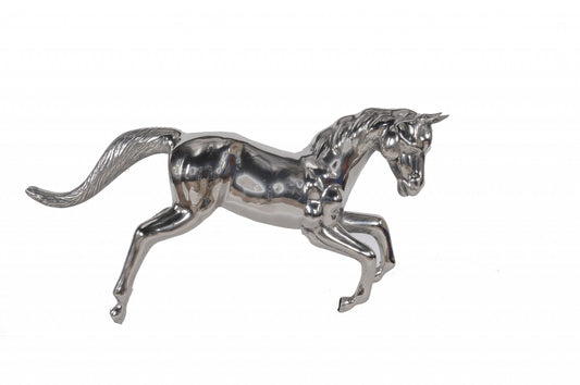 Large Silver Horse Statue By Homeroots | Animals & Pets | Modishstore