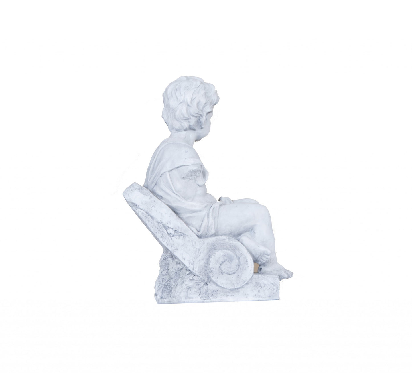 Vintage Look Off White Boy Sitting Statue By Homeroots | Sculptures | Modishstore - 6