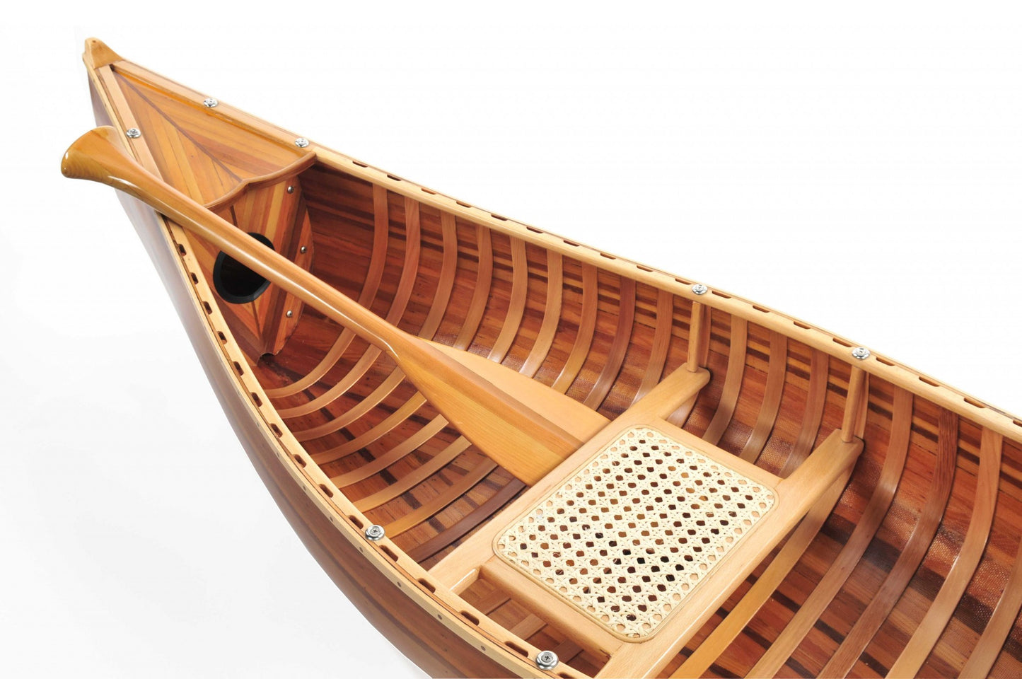 Wooden Canoe With Ribs Matte Finish By Homeroots | Sculptures | Modishstore - 6