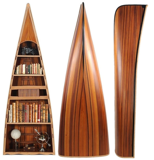 Wooden Canoe Book Shelf By Homeroots | Bookcases | Modishstore