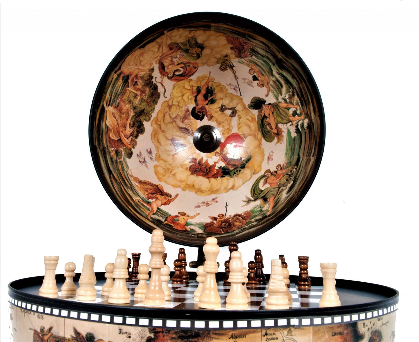 White Globe inches with Chess Holder By Homeroots | Sculptures | Modishstore - 6