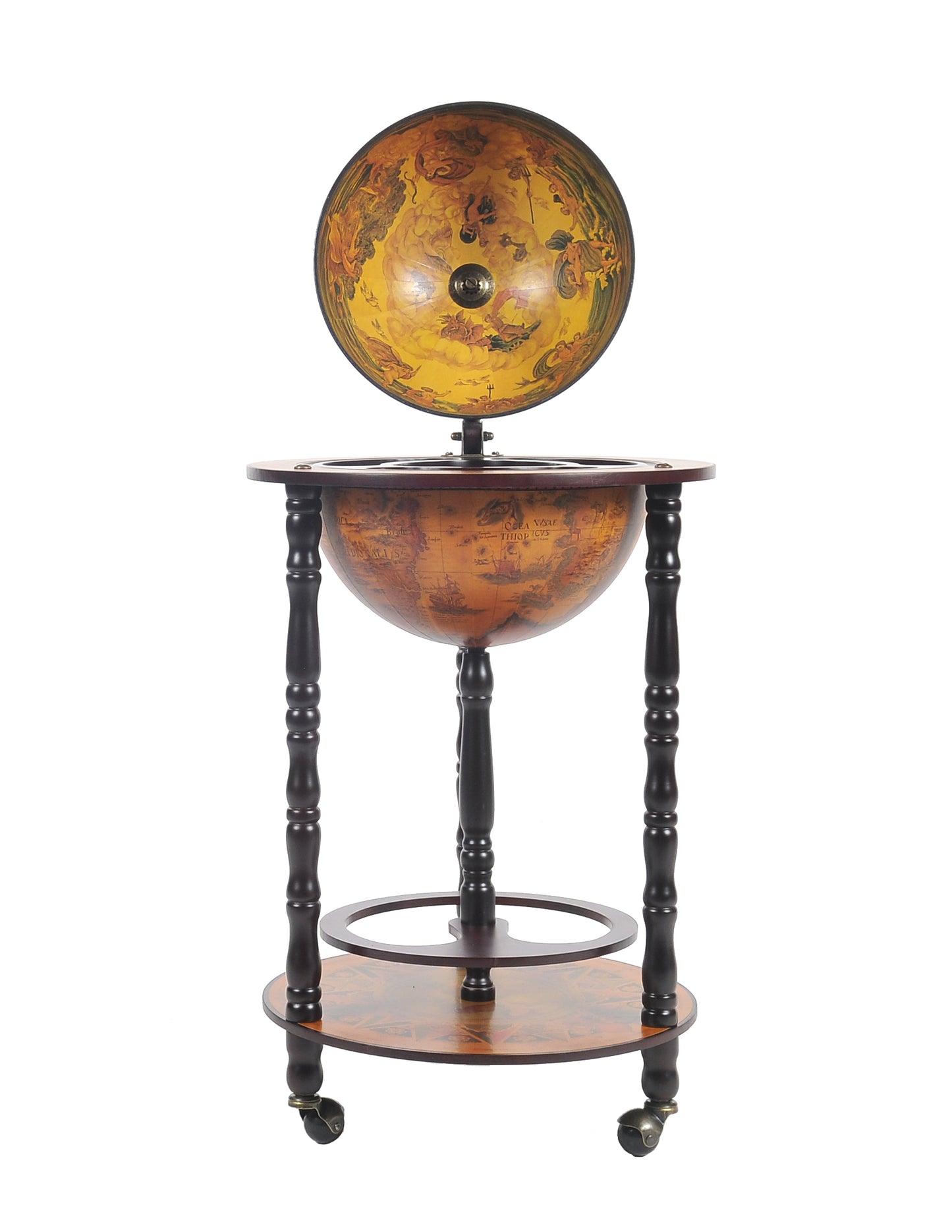 Globe Bar Table mm Legs Stand Red By Homeroots | Sculptures | Modishstore - 2