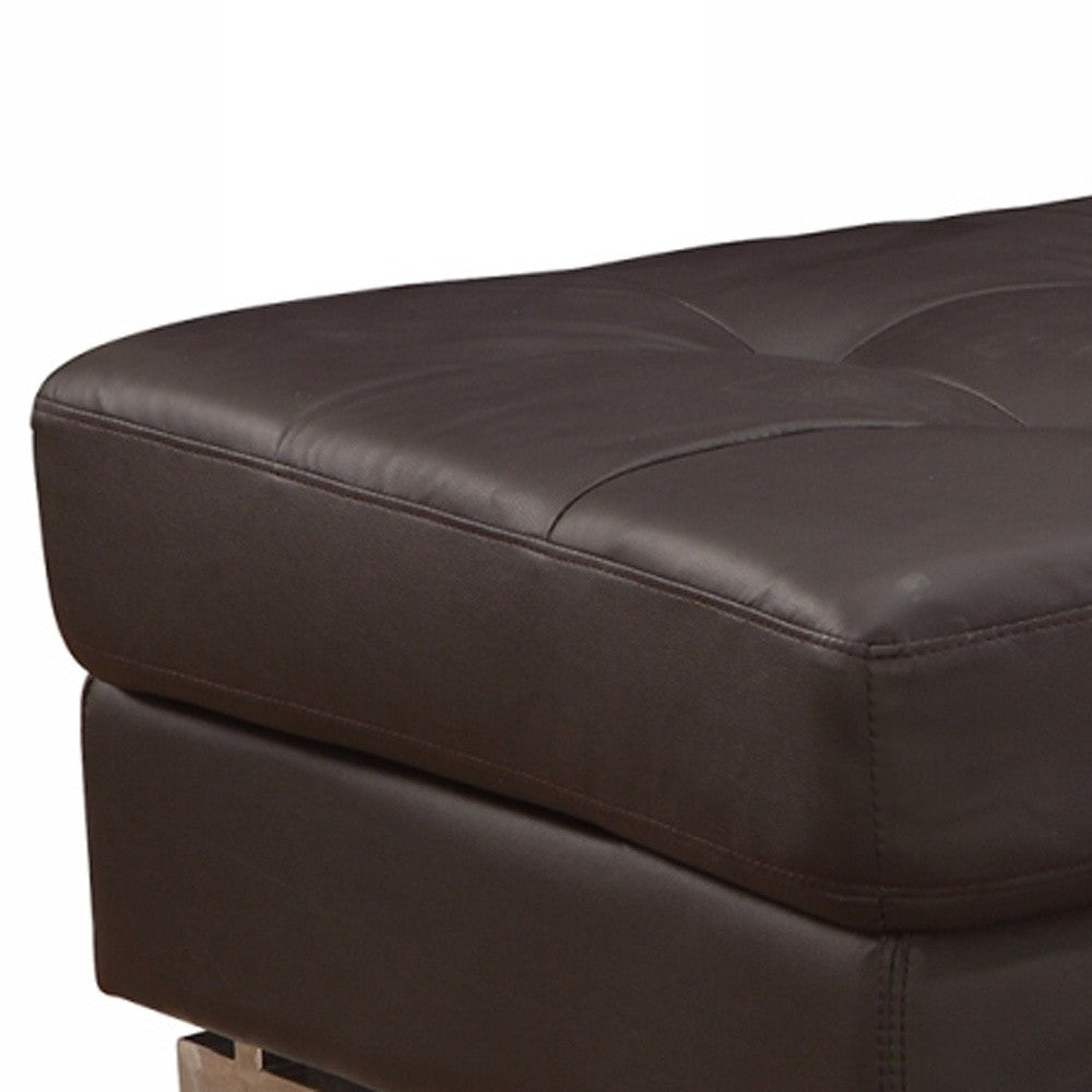 Brown Ottoman By Homeroots | Ottomans | Modishstore - 5