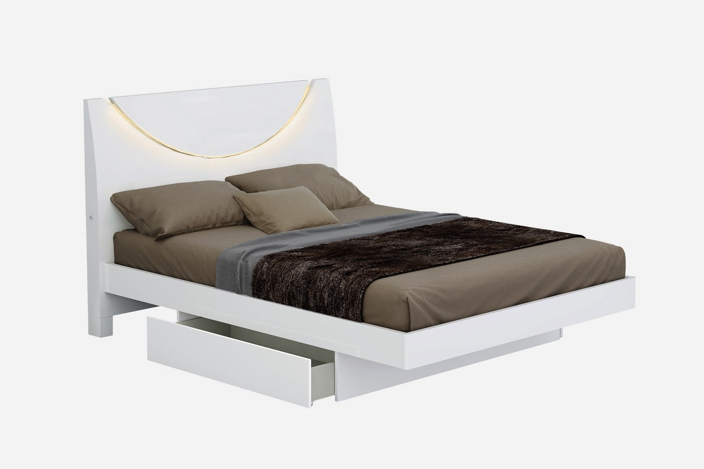White 4Pc Queen Bedroom Set By Homeroots | Bedroom Sets | Modishstore - 3