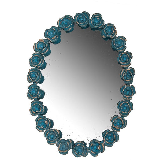 A&B Home Wall Mirror - Set of 2 - Blue | Mirrors | Modishstore