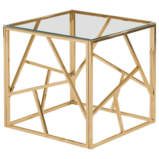 Stainless Steel Living Room Gold End Table By | End Tables |  Modishstore 