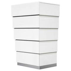 Florence White Modern 5-Drawer Chest By Best Master Furniture