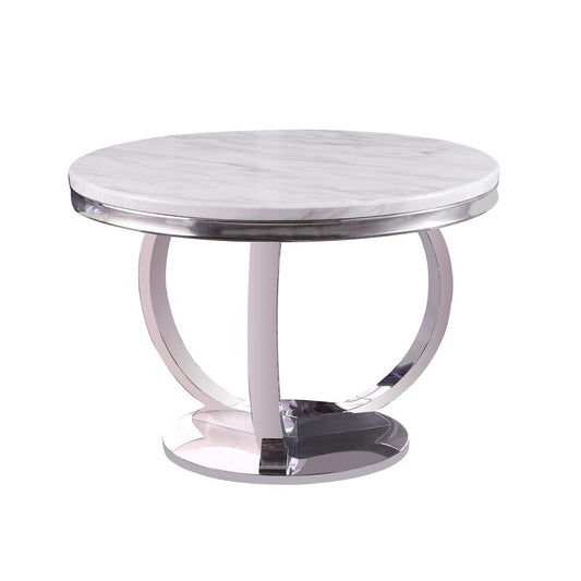 Layla Modern Faux Marble Round Dining Table By Best Master Furniture | Dining Tables |  Modishstore 