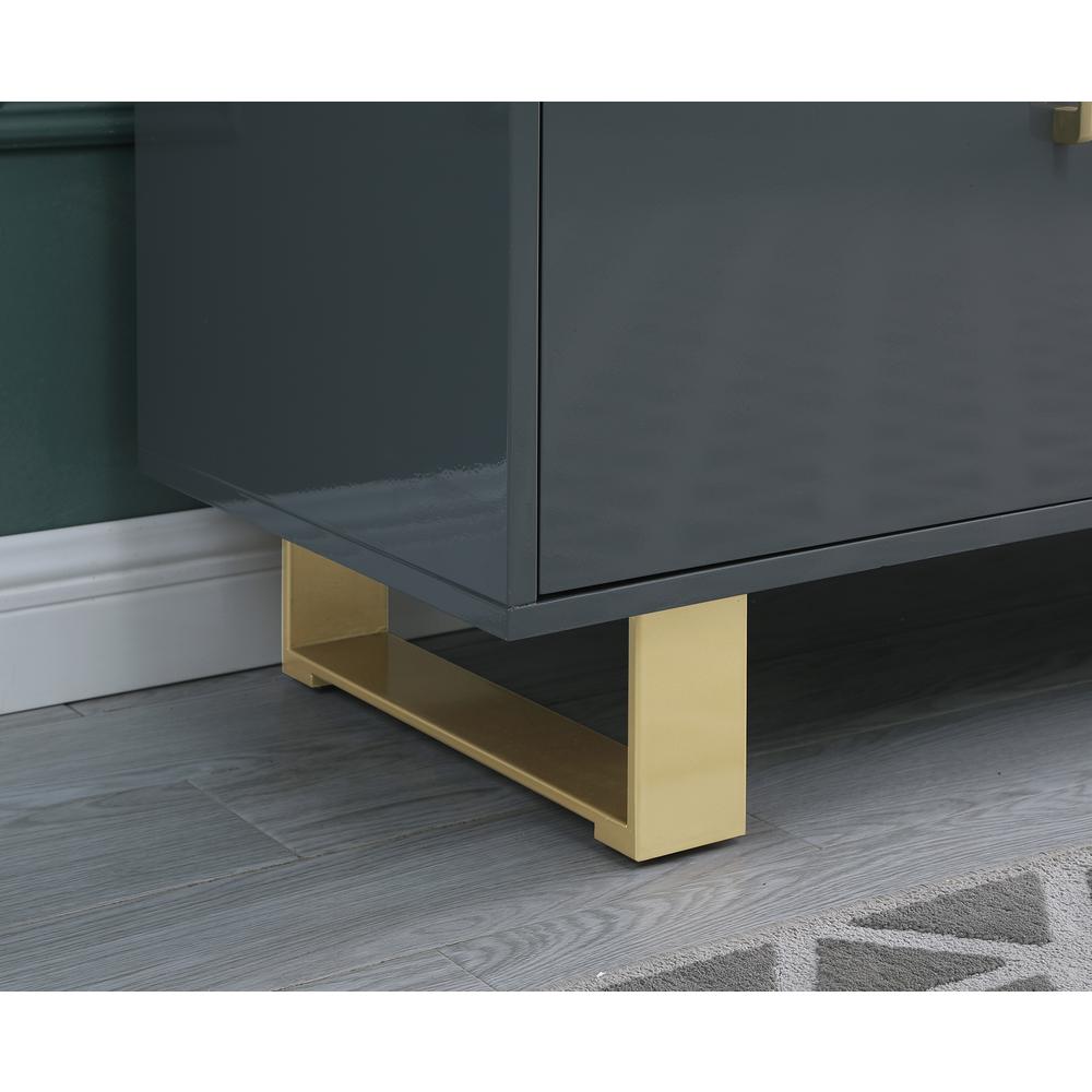 Tyrion Gray Lacquer Sideboard with Gold Accents By Best Master Furniture | Sideboards |  Modishstore  - 4
