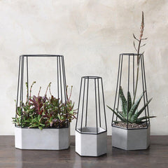 Indio Planter - Cement - Set Of 2 By HomArt