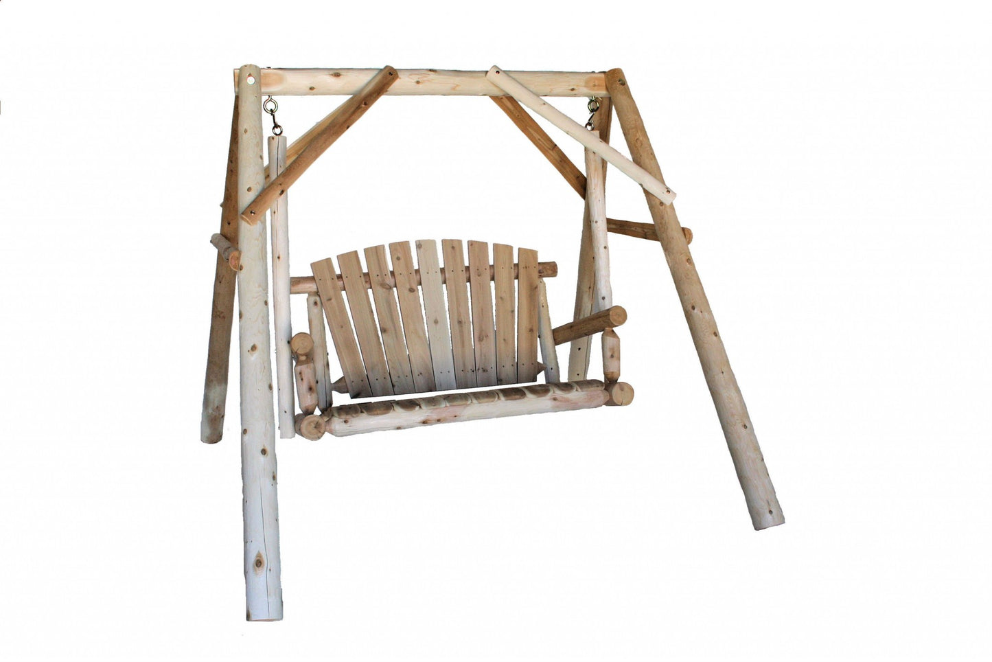 Natural Wood Yard Swing By Homeroots - 370274 | Outdoor Porch Swings | Modishstore - 2